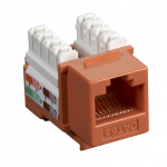 Box CAT5e Value Line Keystone Jack Orange - 1 x RJ-45 Female - Gold-plated Contacts - Orange