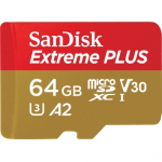 EXTREME PLUS MICROSDXC MEMORY CARD 64GB C10 UHS U3 V3C10 UHS U3