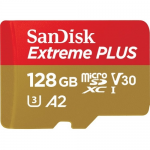 EXTREME PLUS MICROSDXC MEMORY CARD 128GB CLASS 10/UHS-I170/90MB/S WI