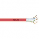 1000-FT RED CAT6 SOLID CAB LE 550MHZ UTP CMR PULL BOX