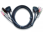 KVM Cable - for KVM Switch - 6 ft - 1 x DVI-I (Single-Link) Video 1 x USB 1 x Microphone 1 x Audio