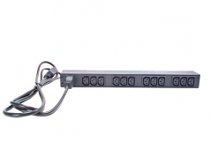 Basic Rack-Mount PDU - Power distribution strip ( rack-mountable ) - AC 208/230 V - input: IEC 60320 C20 - output connectors: 12 ( IEC 60320 C13 ) - 1U - 19 inch - 8 ft - black - for P/N: AR3100 AR3150 SMX3000RMHV2UNC SUA2200RMXLI3U SUA3000R2IX322 SURT300