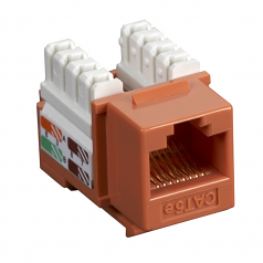 Box CAT5e Value Line Keystone Jack Orange - 1 x RJ-45 Female - Gold-plated Contacts - Orange