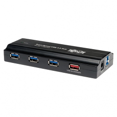 Lite 7-Port USB 3.0 SuperSpeed Hub with Dedicated USB 2A Charging Port - USB - External - 8 USB Port(s) - 7 USB 3.0 Port(s)