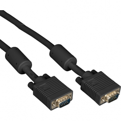 Box VGA Video Cable with Ferrite Core Black Male/Male 50-ft. (15.2-m) - VGA for Video Device Monitor - 50 ft - 1 x HD-15 Male VGA - 1 x HD-15 Male VGA - Shielding - Black