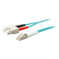 4m Laser-Optimized Multi-Mode fiber (LOMM) Duplex SC/LC OM4 Aqua Patch Cable - Fiber Optic for Network Device - 4m - 2 x LC Male Network - 2 x SC Male Network - Aqua