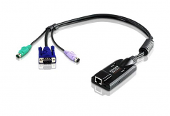 KVM Adapter Cable - RJ-45 Female Network mini-DIN (PS/2) Male Mouse mini-DIN (PS/2) Male Keyboard HD-15 Male VGA