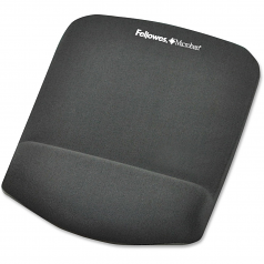 PlushTouch Mouse Pad/Wrist Rest with FoamFusion Technology - Graphite - 9.4 inch x 7.3 inch x 1 inch Dimension - Graphite - Polyurethane Foam - Wear Resistant Tear Resistant