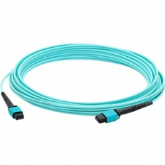 Fiber Optic Duplex Patch Network Cable - Fiber Optic for Network Device Patch Panel Router Media Converter Switch - 3.28 ft - 1 x MPO Female Network - 1 x MPO Female Network - Aqua