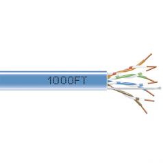 CAT5E 350-MHZ SOLID ETHERNET CABLE - UNSHIELDED (UTP)  CMR PVC BLUE 1000-