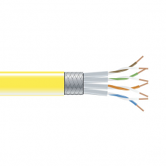 CAT6 250MHZ STRANDED CABLE SC/FTP CMR YELLOW