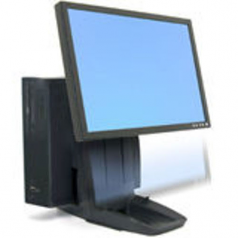 Neo-Flex All-In-One Lift Stand - Stand for LCD display / CPU - black - screen size: up to 24 inch