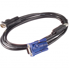 Keyboard / video / mouse (KVM) cable - USB HD-15 (VGA) to HD-15 (VGA) - 6 ft - for P/N: AP5201 AP5202 AP5808 AP5816 KVM1116R