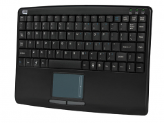 Slim Touch Mini Keyboard with Built in Touchpad - USB - 88 Keys - Black