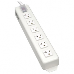 Power Strip 120V 5-15/20R 6 Outlet Metal 15 Cord 5-20P - Power strip - 20 A - AC 120 V - input: NEMA 5-20 - output connectors: 6 (NEMA 5-15/20) - 15 ft - light gray