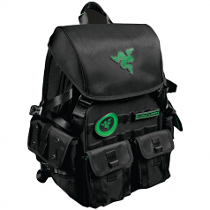 Edge Razer Carrying Case (Backpack) for 17.3 inch Notebook - Black - Water Resistant Exterior Scratch Resistant Exterior Tear Proof Exterior Moisture Resistant Panel - Ballistic Nylon - Shoulder Strap Chest Strap