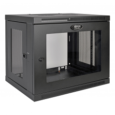 9U Wall Mount Rack Enclosure Server Cabinet with Acrylic Glass Front Door - Wall mount cabinet - black - 9U - 19 inch