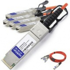 40GBase-AOC direct attach cable - TAA Compliant - QSFP+ to SFP+ - 7 m - fiber optic - active