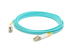 THIS IS A 100M LC (MALE) TO LC (MALE) AQUA DUPLEX RISER-RATED FIBER PATCH CABLE.