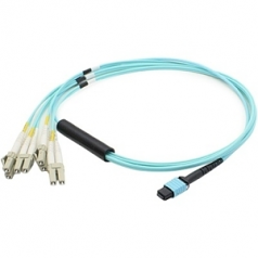 computer 2M LOMM OM3 MPO to 8XLC FANOUT Aqua Patch Cable - Fiber Optic for Network Device - 2m - 1 x MPO Female Network - 8 x LC Male Network - Aqua