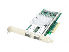 Network adapter - PCI Express x8 - 10 Gigabit SFP+ x 2 - for HP ProLiant DL360p Gen8 DL560 Gen9 ML110 Gen9 ML350p Gen8 XL170r Gen9 XL190r Gen9