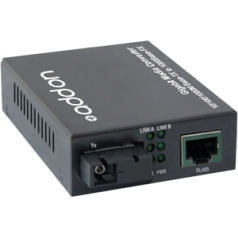 1Gbs 1 RJ-45 to 1 SC Media Converter - Fiber media converter - Gigabit Ethernet - 1000Base-TX 1000Base-BX-D - RJ-45 / SC single-mode - up to 12.4 miles - 1310 nm / 1550 nm