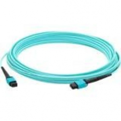 Crossover cable - MPO/UPC multi-mode (M) to MPO/UPC multi-mode (M) - 4 m - fiber optic - 50 / 125 micron - OM3 - halogen-free - aqua