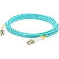 60M LC (MALE) TO LC (MALE) AQUA OM4 DUPLEX FIBER OFNR (RISER-RATED) PATCH