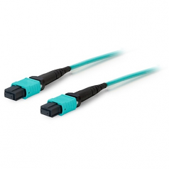 computer 1M LOMM OM3 MPO/MPO Straight Aqua Network Patch Cable - Fiber Optic for Network Device - 3.28 ft - 1 x MPO Female Network - 1 x MPO Female Network - Aqua