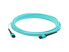 Crossover cable - MPO/UPC multi-mode (F) to MPO/UPC multi-mode (F) - 6 m - fiber optic - 50 / 125 micron - OM4 - halogen-free - aqua