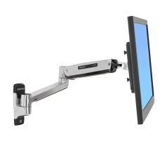 LX Sit-Stand Wall Mount LCD Arm - Mounting kit (wall arm mounting base VESA adapter extension arm bracket) for LCD display - aluminum - polished aluminum - screen size: 42 inch - wall-mountable