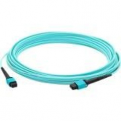 THIS IS A 40M MPO (FEMALE) TO MPO (FEMALE) 12-STRAND AQUA CROSSOVER RISER-RATED