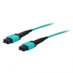 Fiber Optic Duplex Patch Network Cable - Fiber Optic for Network Device Patch Panel Media Converter Router Hub Switch - 32.81 ft - 1 x MPO - 1 x MPO - Aqua