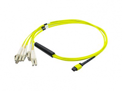 Patch cable - LC single-mode (M) to MPO single-mode (F) - 33 ft - fiber optic - 9 / 125 micron - OS1 - halogen-free - yellow