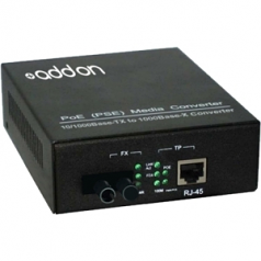 1000Base-TX To 1000Base-BXU ST SMF 20km POE Media Converter - Network (RJ-45) - 1x PoE (RJ-45) Ports - 1 x ST Ports - No - Single-mode - 10/100/1000Base-T 1000Base-BX-U - External