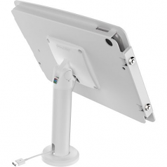 RISE THE NEW KIOSK STAND WITH VESA MOUNT FLIP&SWIVEL WITH CABLE MANAGEMENT - 10 CM HEIGHT WHITE