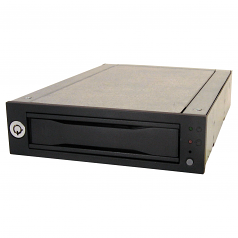 Data Express DX115 DC Drive Enclosure - Black - 1 x Total Bay - 1 x 2.5 inch /3.5 inch Bay - Cooling Fan