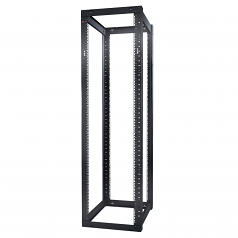 Schneider Electric NetShelter 4 Post Open Frame Rack 44U Square Holes - 19 inch 44U Wide Floor Standing - Black - 2004.20 lb x Static/Stationary Weight Capacity