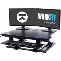 WorkFit-TX - Standing desk converter - rectangular - black