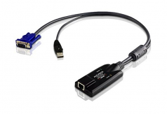 KVM Adapter Cable - RJ-45 Female Network HD-15 Male VGA Type A Male USB