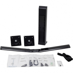 WorkFit Dual Monitor Kit - Mounting kit for 2 LCD displays - black - screen size: up to 24 inch