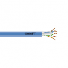 CAT6 550-MHZ SOLID ETHERNET CABLE - UNSHIELDED (UTP)  CMR PVC BLUE 1000-F