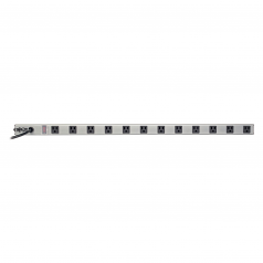 Power Strip 120V Right Angle 5-15R 12 Outlet 15 Cd 36 inch Length - Power strip - AC 120 V - 1800 Watt - input: NEMA 5-15 - output connectors: 12 - 15 ft - black aluminum