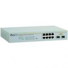 AT GS950/8 WebSmart Switch - Switch - managed - 8 x 10/100/1000 + 2 x shared SFP - desktop