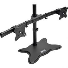 Dual-Monitor TV Desktop Display Mount Stand Full Motion 13 inch - 27 inch Flat Screen Displays - Stand - for 2 LCD displays (full-motion) - steel - black - screen size: 13 inch -27 inch - desktop