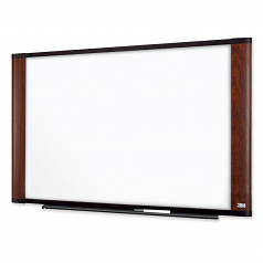 Dry Erase Board - 96 inch Width x 48 inch Height - Surface - Mahogany Frame - Film - 1 / Each