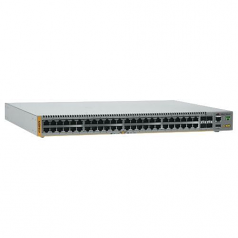 Telesis AT-x510-52GTX Stackable Gigabit Edge Switch - 48 Ports - Manageable - 48 x RJ-45 - Stack Port - 4 x Expansion Slots - 10/100/1000Base-T - Rack-mountable