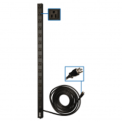 Lite PDU Basic 120V 15A 14 Outlet - 14 x NEMA 5-15R - 1800VA - Zero U Vertical Rackmount