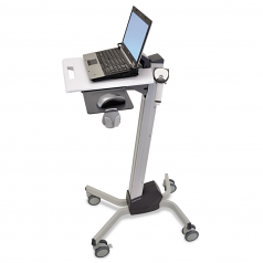 Neo-Flex Laptop Cart - 4 Caster - Aluminum Plastic Steel - 28.847.8 - Two-tone Gray