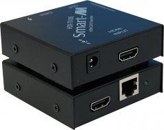 HDMI TRANSMITTER OVER A SINGLE CAT6 STP CABLE WITH LOCAL VIDEO OUTPUT. INCLUDES: